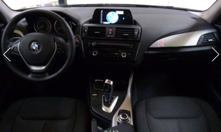 Left hand drive car BMW 1 SERIES (01/03/2015) - 